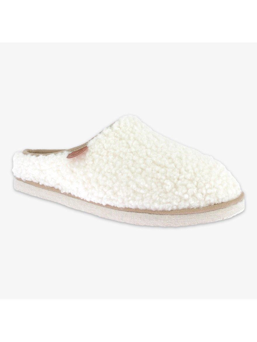 Chausson Mule Fourrée Chausse Mouton Calou Écru | Marina & Paloma