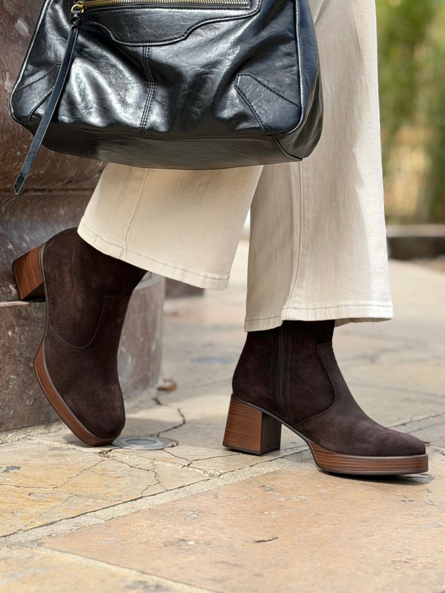 Botte Cristel Dorking D9339 Femme Cuir Lisse & Plateforme | Marina & Paloma