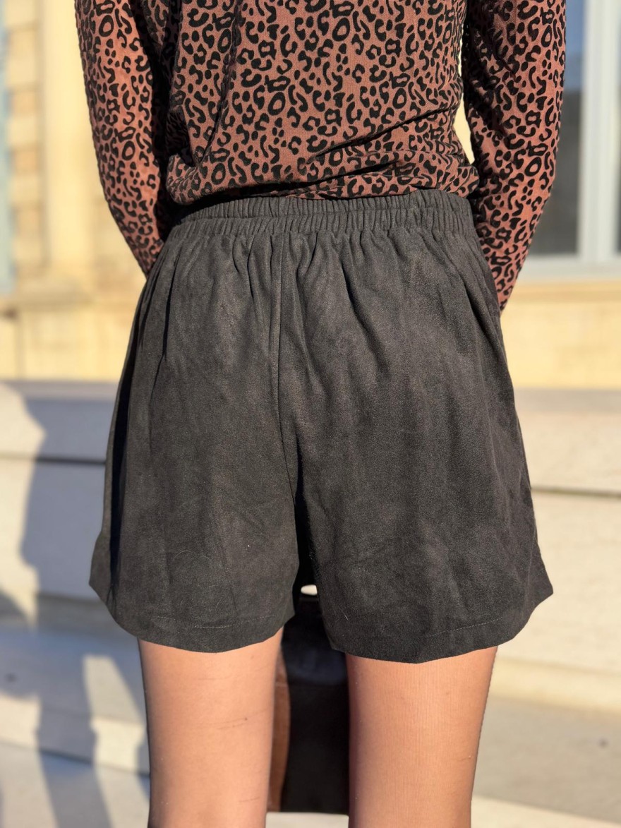 Jupe Short Suédine Maelle Femme Coupe Évasée | Marina & Paloma