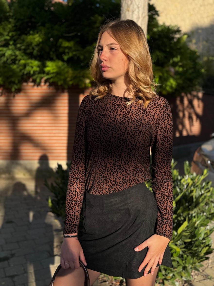Jupe Short Suédine Maelle Femme Coupe Évasée | Marina & Paloma