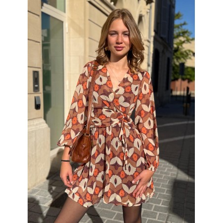 Robe à Motifs By One Cache-Cœur et Ceinture | Marina & Paloma