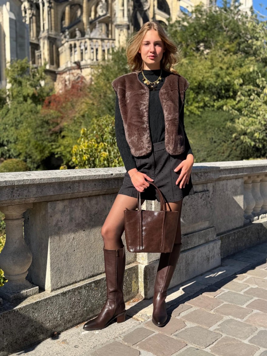 Short Kilky Noir à Strass Coupe Droite Femme Tendance | Marina & Paloma