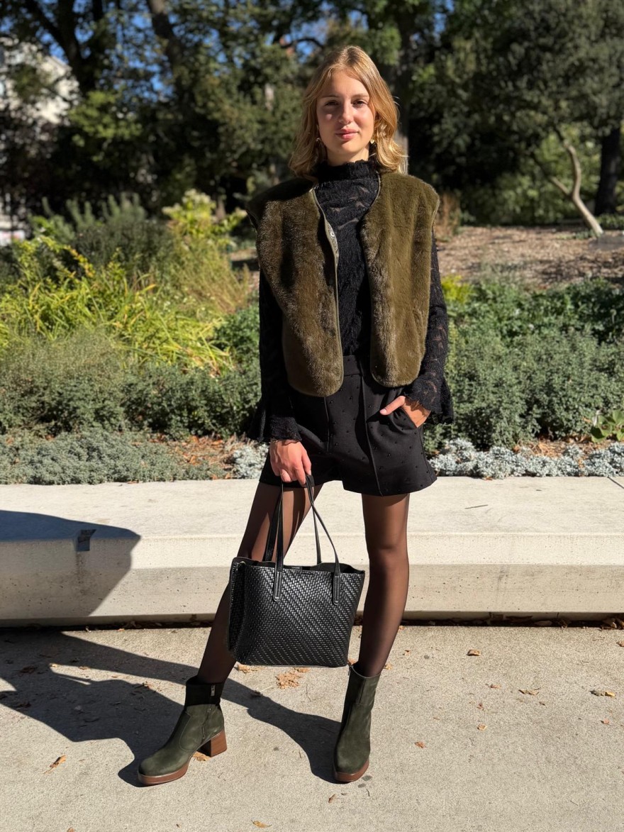 Gilet Sans Manche Effet Fourrure Kilky Femme | Marina & Paloma