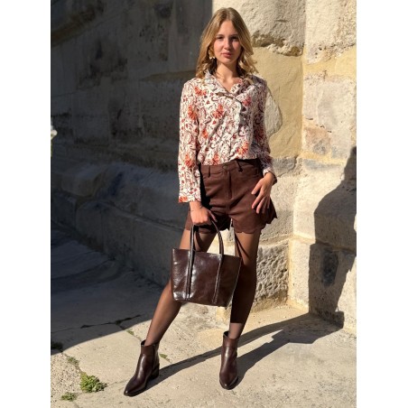 Chemise Maelle à Motifs Fleuris et Dentelle | Marina & Paloma