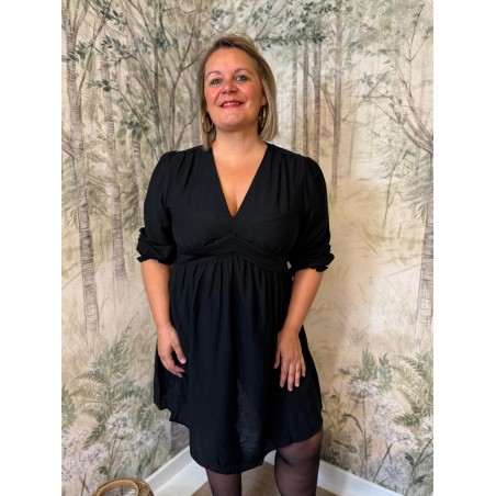 Robe Maelle Unie Grande Taille Col V Femme | Marina & Paloma