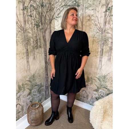 Robe Maelle Unie Grande Taille Col V Femme | Marina & Paloma