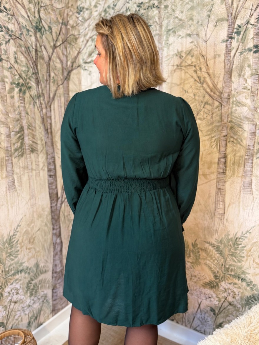 Robe Maelle Unie Grande Taille Col V Femme | Marina & Paloma