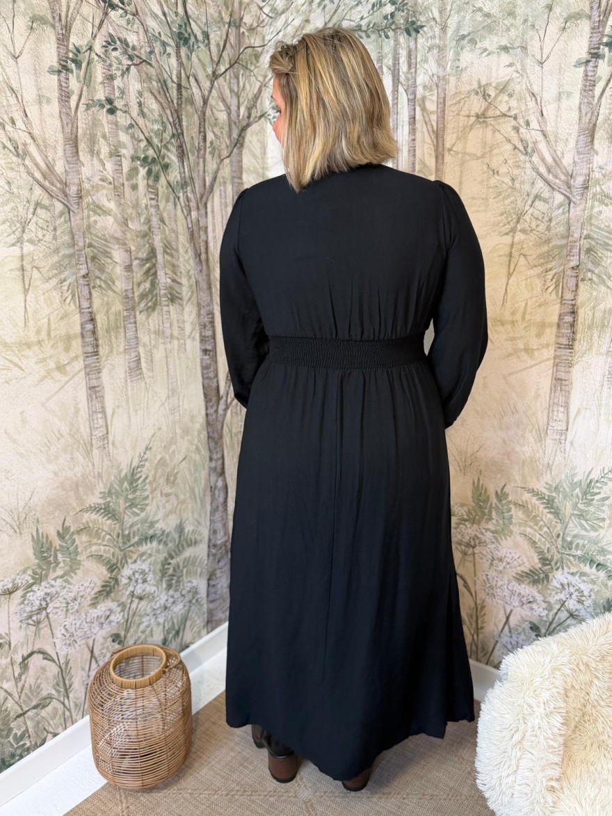 Robe Longue Maelle Grande Taille Col V Femme | Marina & Paloma