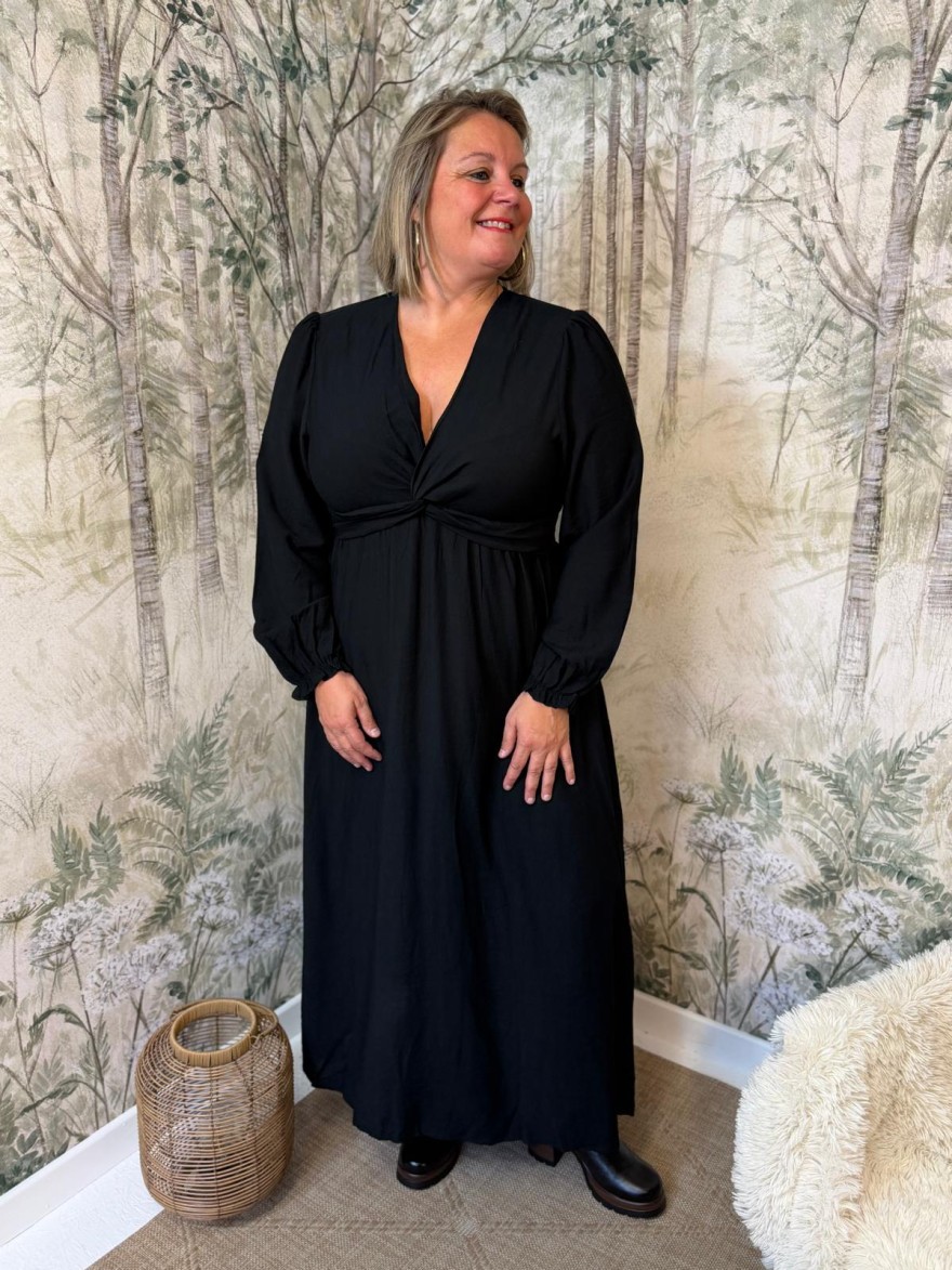 Robe Longue Maelle Grande Taille Col V Femme | Marina & Paloma