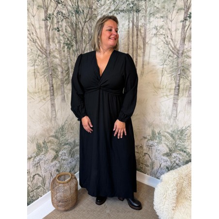 Robe Longue Maelle Grande Taille Col V Femme | Marina & Paloma