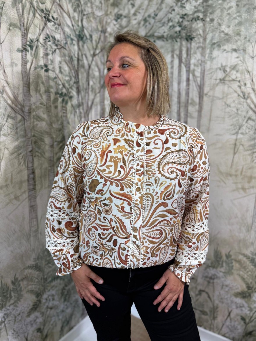 Chemise Maelle à Motifs Grande Taille Femme | Marina & Paloma