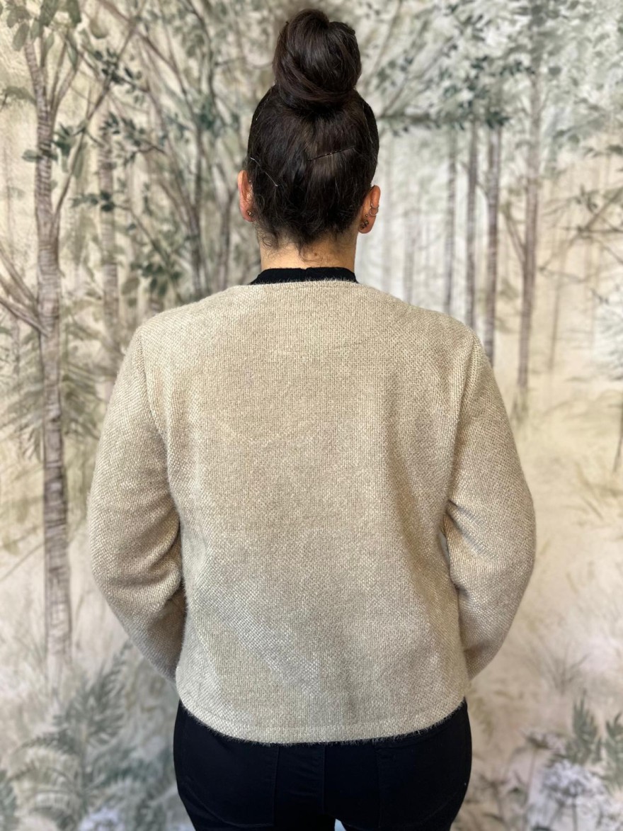 Veste Habillée Col Rond Femme Boutons Bijoux | Marina & Paloma