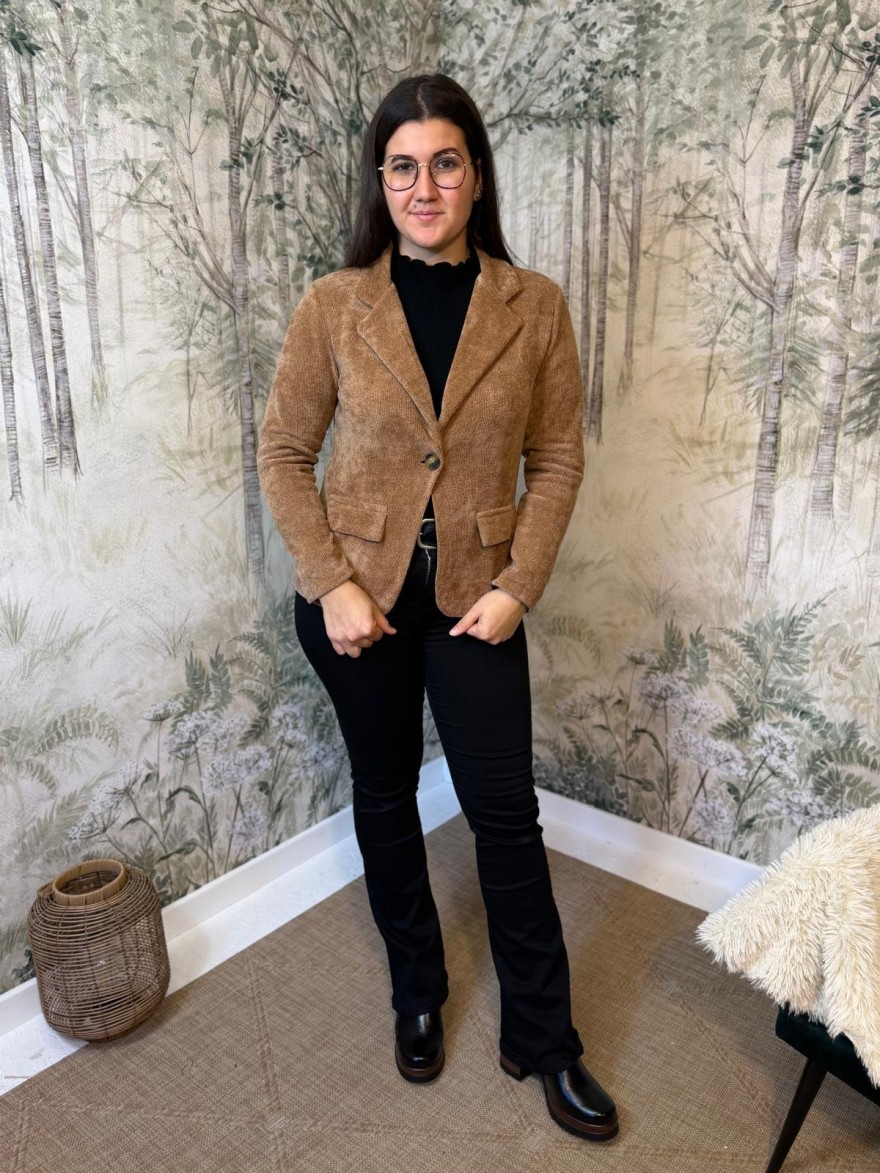 Veste Blazer Effet Velours Petit Prix | Marina & Paloma