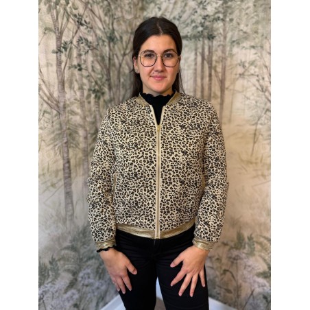 Bombers Fin Or et Léopard Emma et Ella Femme | Marina & Paloma