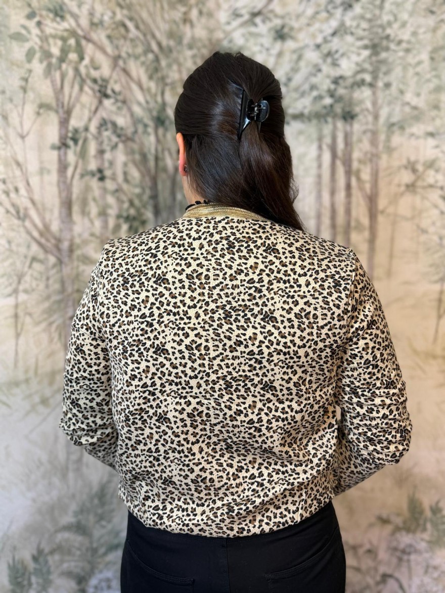 Bombers Fin Or et Léopard Emma et Ella Femme | Marina & Paloma