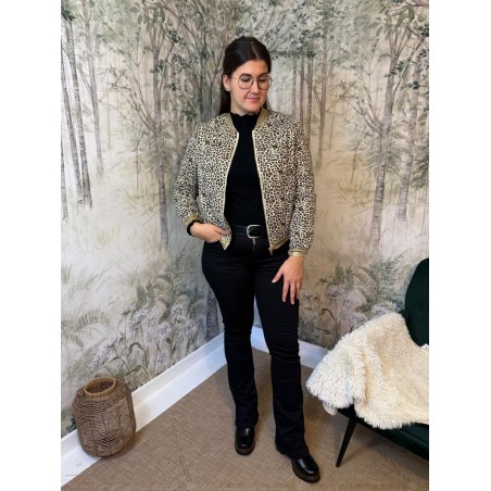 Bombers Fin Or et Léopard Emma et Ella Femme | Marina & Paloma