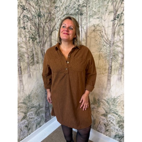 Robe Velours Côtelé Grande Taille Maelle Femme | Marina & Paloma