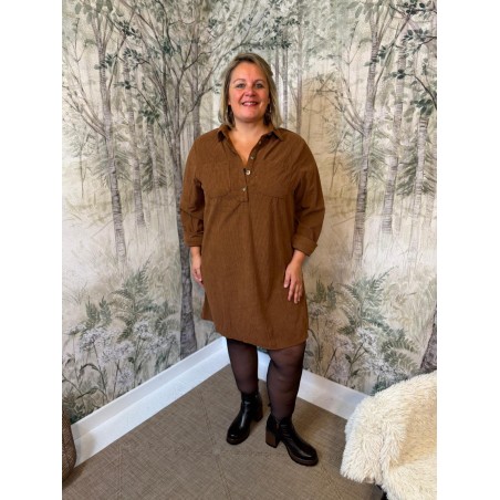 Robe Velours Côtelé Grande Taille Maelle Femme | Marina & Paloma
