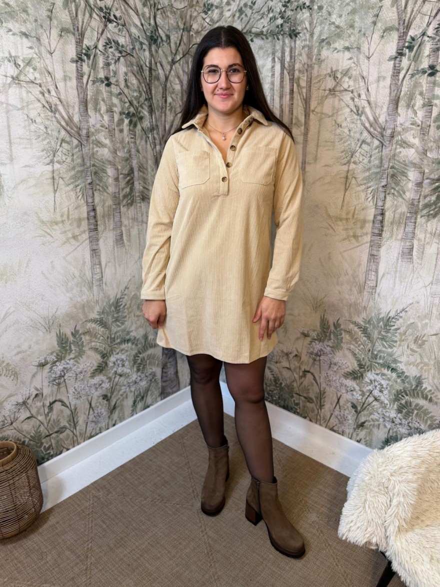 Robe Velours Côtelé Grande Taille Maelle Femme | Marina & Paloma