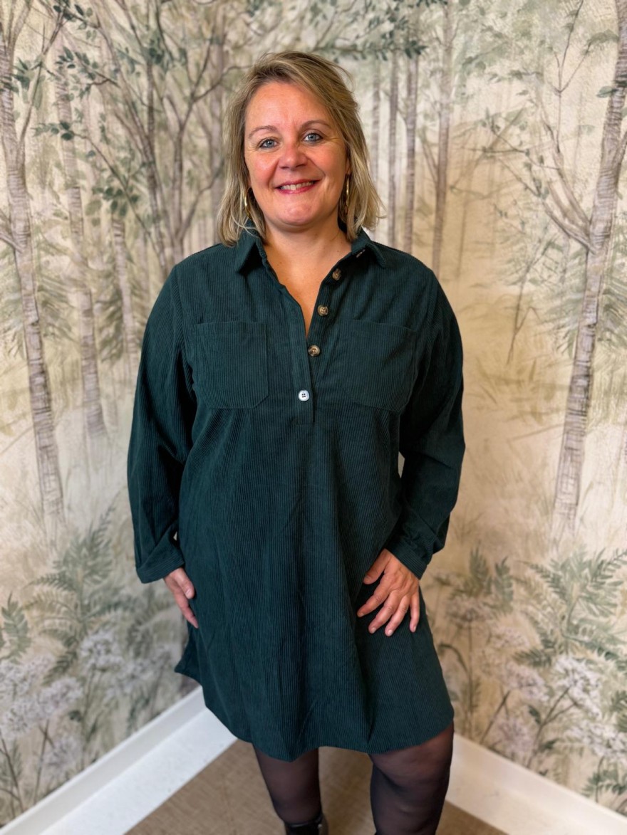 Robe Velours Côtelé Grande Taille Maelle Femme | Marina & Paloma