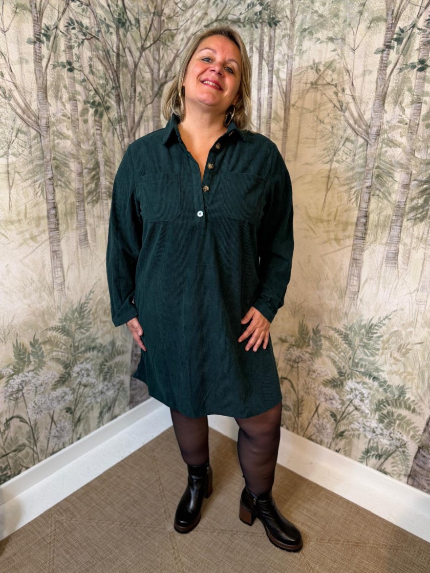 Robe Velours Côtelé Grande Taille Maelle Femme | Marina & Paloma