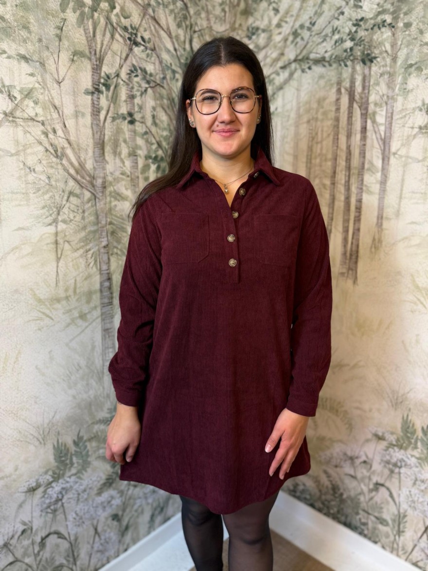 Robe Maelle en Velours Côtelé Femme Automne | Marina & Paloma