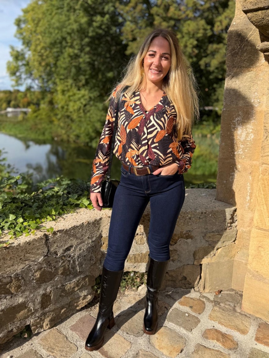Chemise à Motifs Maelle Femme Imprimé Feuillage | Marina & Paloma