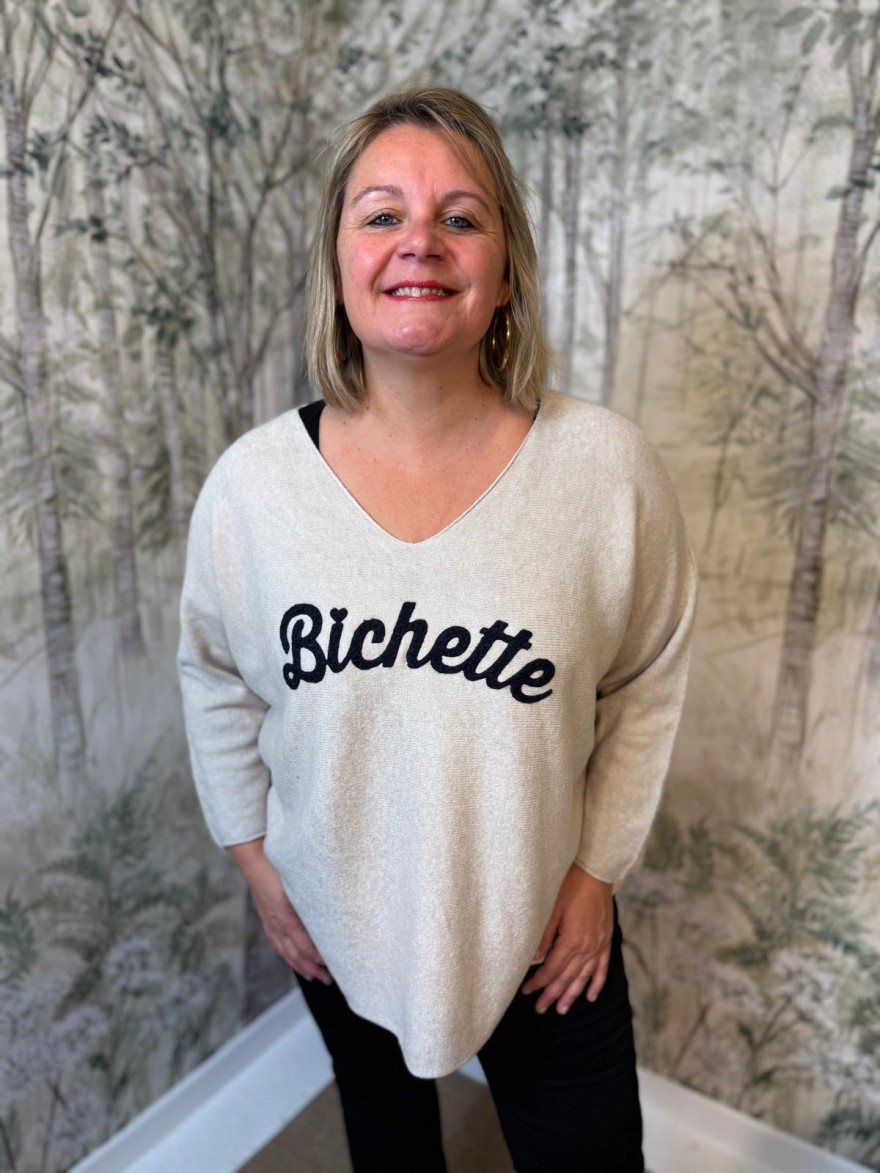 Pull Bichette Grande Taille Femme Col V Ample | Marina & Paloma