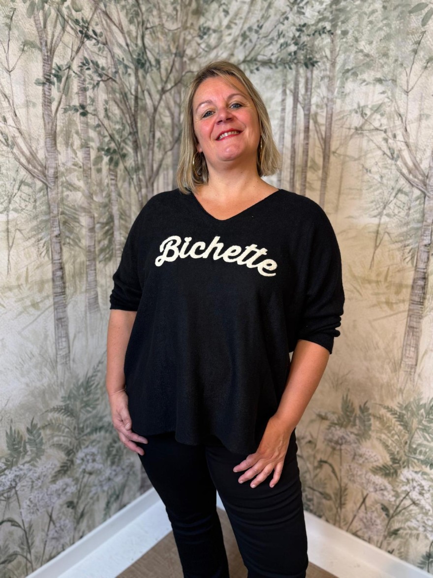 Pull Bichette Grande Taille Femme Col V Ample | Marina & Paloma