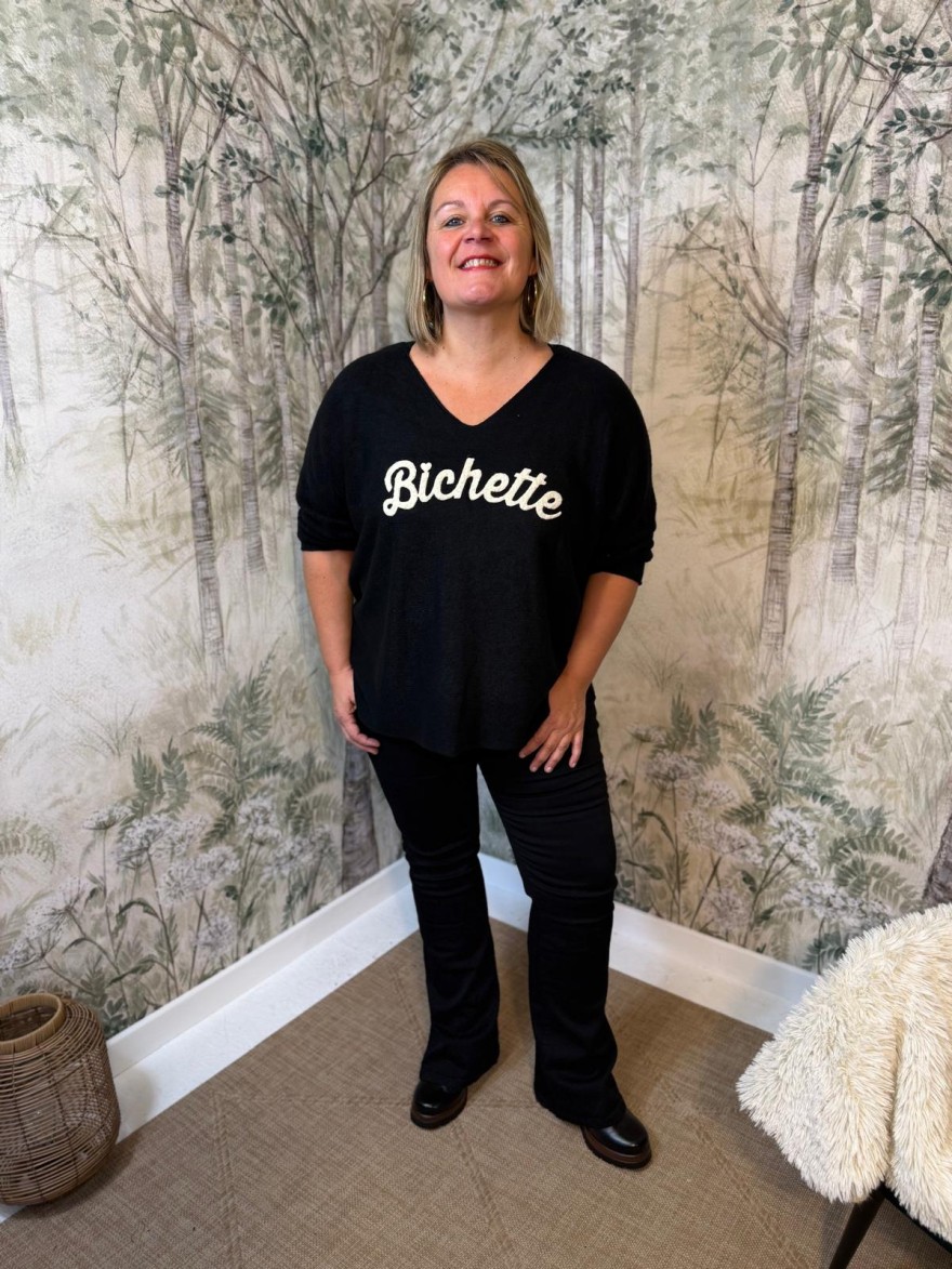 Pull Bichette Grande Taille Femme Col V Ample | Marina & Paloma