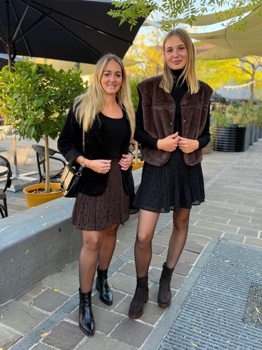 Jupe Plissée Courte à Pois Femme Emma et Ella | Marina & Paloma