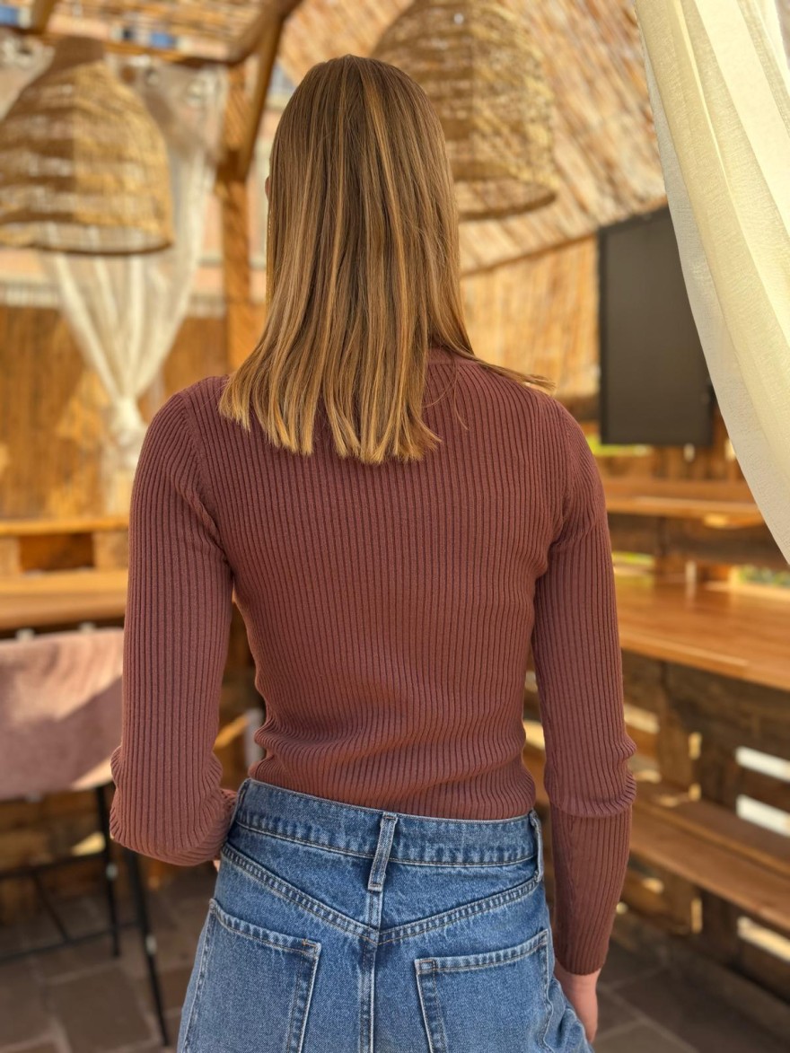 Pull Col Roulé Femme en Maille Fine Côtelée Kilky | Marina & Paloma
