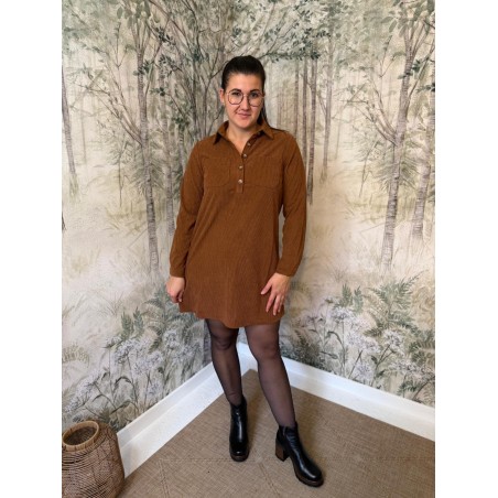Robe Maelle en Velours Côtelé Femme Automne | Marina & Paloma