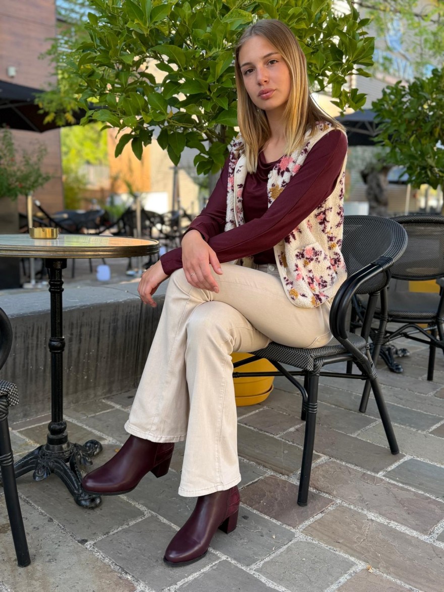 Gilet Sans Manches Moumoute Fleuri By One Femme | Marina & Paloma