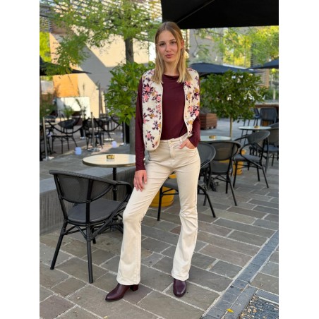 Gilet Sans Manches Moumoute Fleuri By One Femme | Marina & Paloma