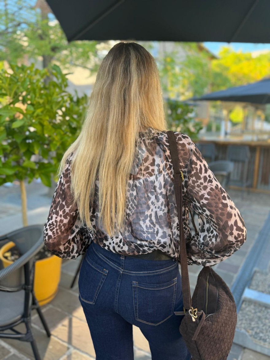 Chemise Léopard Manches Longues Emma et Ella | Marina & Paloma