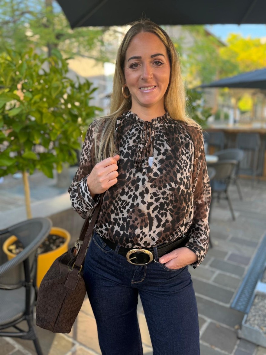 Chemise Léopard Manches Longues Emma et Ella | Marina & Paloma