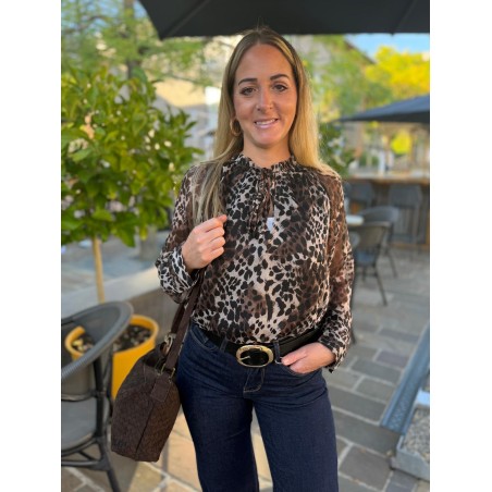 Chemise Léopard Manches Longues Emma et Ella | Marina & Paloma