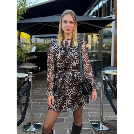 Robe Fluide Léopard Évasée Emma et Ella Femme | Marina & Paloma