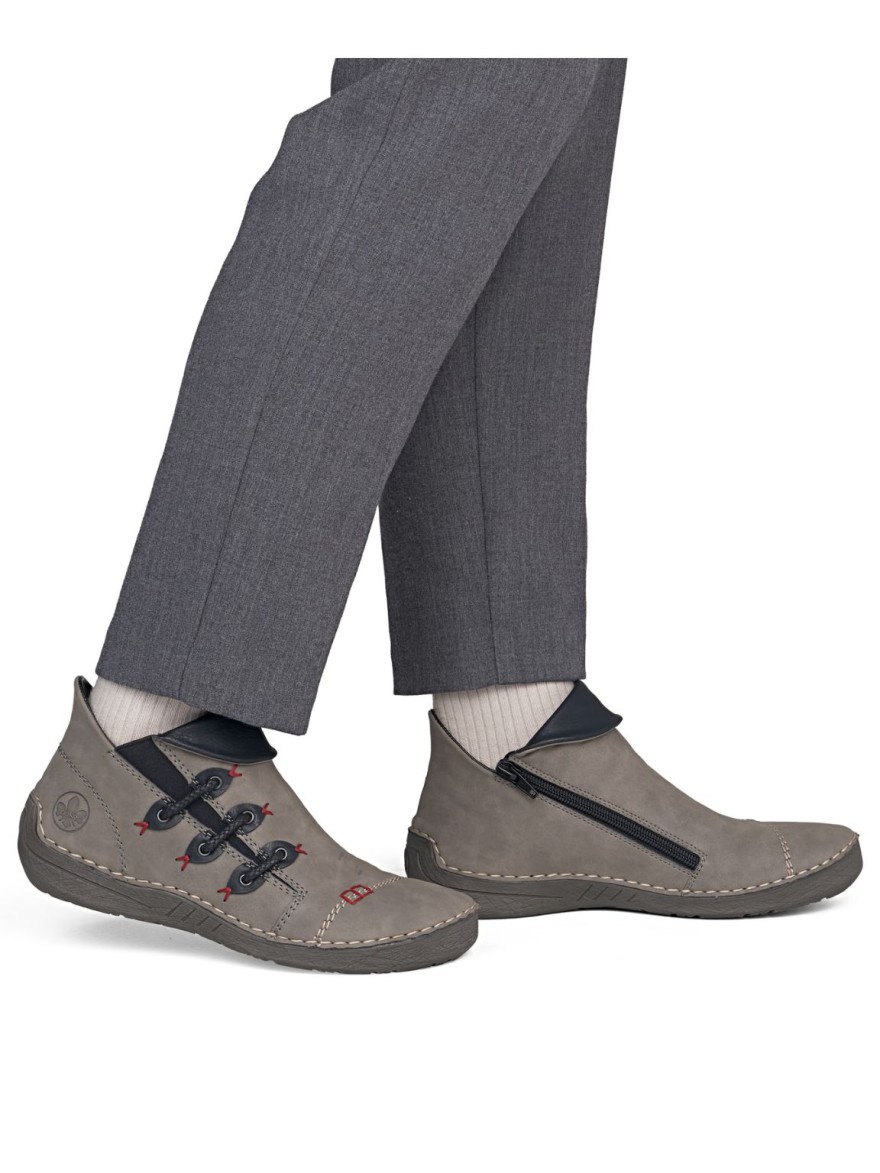 Basket Confort Zip Rieker Grises 72851-42 | Marina & Paloma