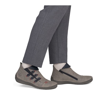 Basket Confort Zip Rieker Grises 72851-42 | Marina & Paloma