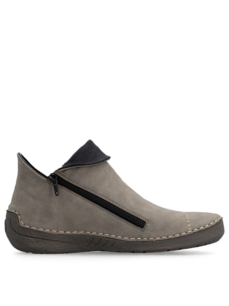 Basket Confort Zip Rieker Grises 72851-42 | Marina & Paloma