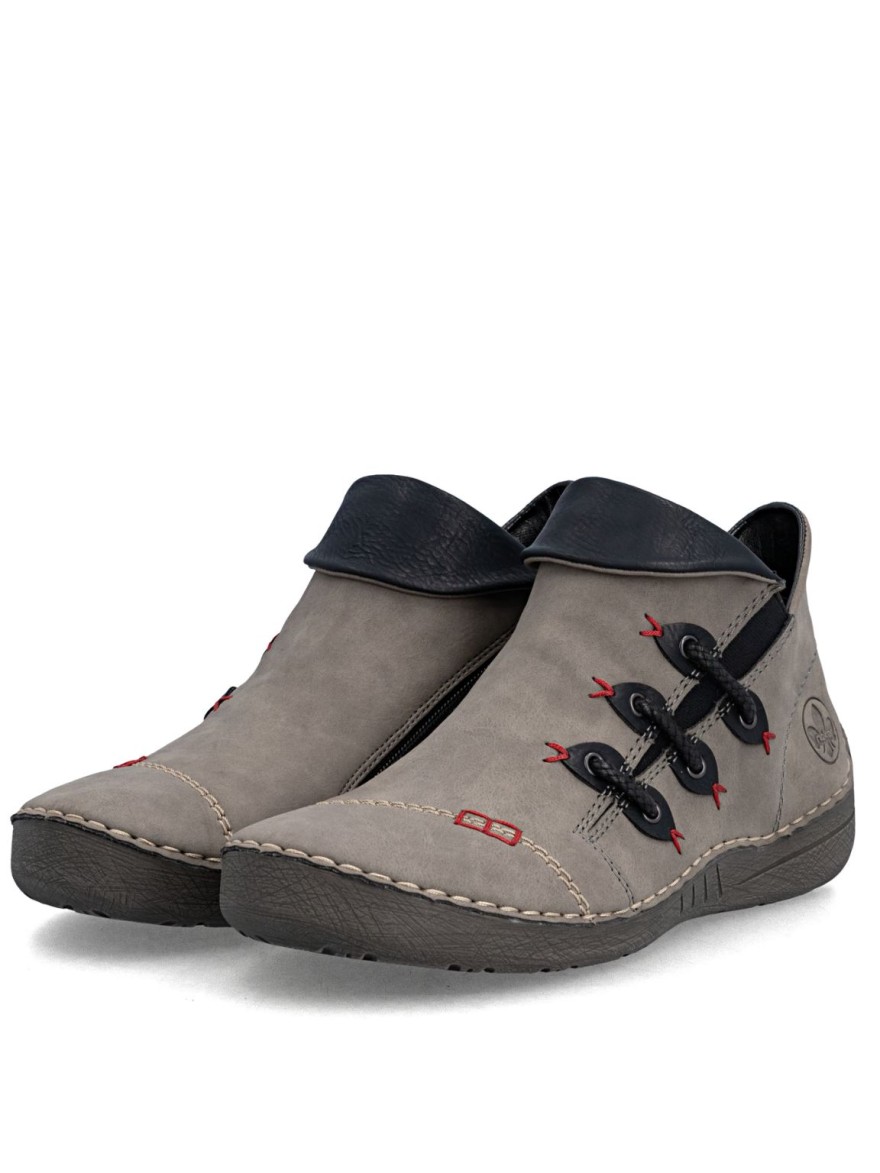 Basket Confort Zip Rieker Grises 72851-42 | Marina & Paloma