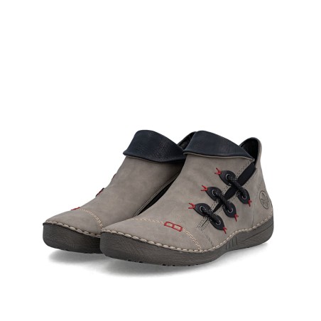 Basket Confort Zip Rieker Grises 72851-42 | Marina & Paloma