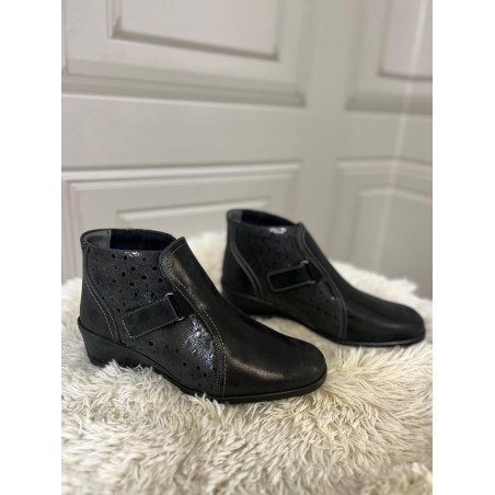 Bottine Confort Suave Alpes 5001 Noire en Cuir | Marina & Paloma