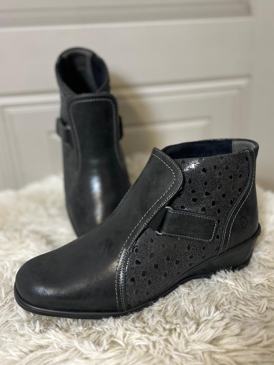 Bottine Confort Suave Alpes 5001 Noire en Cuir | Marina & Paloma