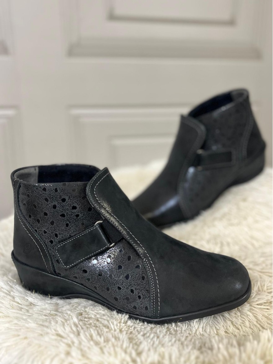 Bottine Confort Suave Alpes 5001 Noire en Cuir | Marina & Paloma