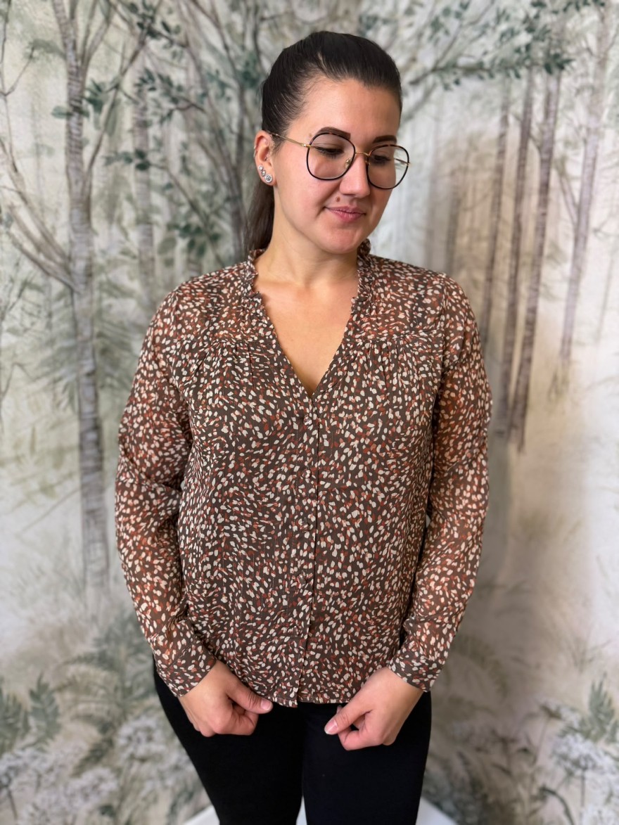 Chemise Maelle à Motifs Abstraits Colorés Femme | Marina & Paloma