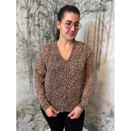 Chemise Maelle à Motifs Abstraits Colorés Femme | Marina & Paloma