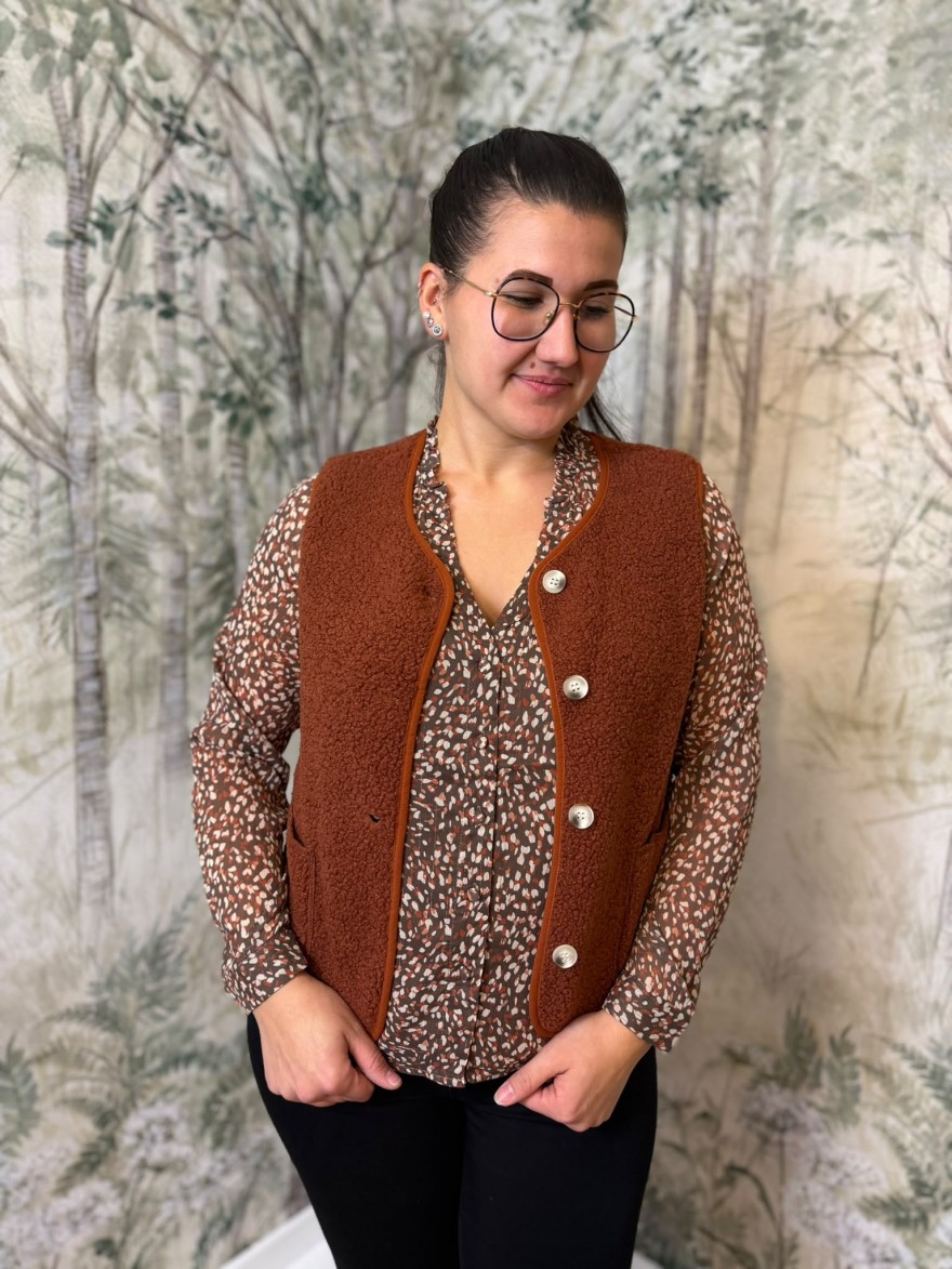 Chemise Maelle à Motifs Abstraits Colorés Femme | Marina & Paloma